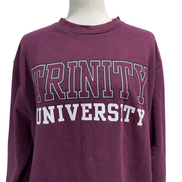 Jansport Trinity University‎ Maroon Sweater Size Large Crewneck Longsleeve (15) - Picture 6 of 8